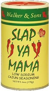 SLAP YA MAMA Low Sodium Cajun Seasoning - 6 oz. Three Cans