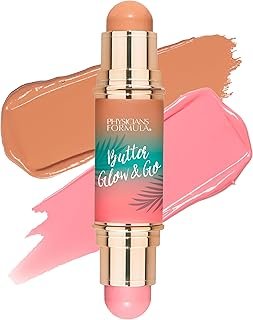 Physicians Formula Butter Glow & Go Multiuse Stick, Ultra-Creamy Radiant Finish Formula with Murumuru Butter, Vegan & Cruelty-Free- Beachy Pink