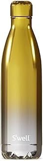 S'well Stainless Steel Water Bottle, 25oz, Yellow Gold Ombre, Triple Layered Vacuum Insulated Containers Keeps Drinks Cold for 48 Hours and Hot for 24, BPA Free, Perfect for On the Go
