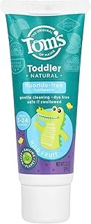 Tom's of Maine Toddlers Fluoride-Free Natural Toothpaste in Mild Fruit Gel, 1.75 Ounce