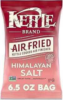 Kettle Brand Potato Chips, Air Fried Himalayan Salt Kettle Chips, 6.5 Oz Bag