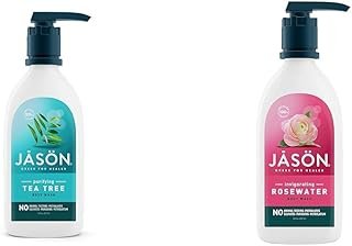 JASON Natural Body Wash, Purifying Tea Tree & Invigorating Rosewater, 30 Oz (2 Pack)