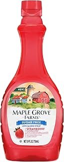 Maple Grove Farms Sugar-Free Strawberry-Flavored Pancake Syrup, 24 Ounce