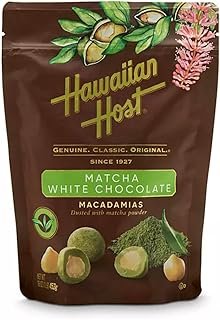 Hawaiian Host Matcha White Chocolate Macadamias - 16 oz Bag (Pack of 1)
