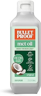 Bulletproof MCT Oil Made with C10 and C8 Oil, 32 Ounces, Keto Supplement for Sustained Energy, Brain and Body Fuel, Add to Coffee and Smoothies