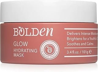 BOLDEN GLOW Hydrating Mask | Deep Moisturizing Facial Mask for Dry Skin | Gently Hydrating Hyaluronic Acid Moisturizer | Non-Comedogenic | 3.4 Fl Oz