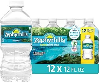 Zephyrhills Florida Spring Bottled Water, 12 Pack - Still Drinking Water with Naturally Occurring Minerals for Taste - 12 Fl Oz
