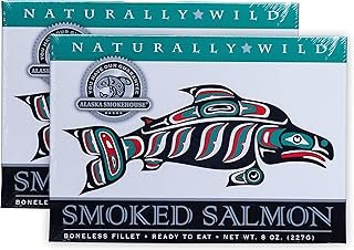 Alaska Smokehouse Smoked Salmon, 8oz, 2 Pack