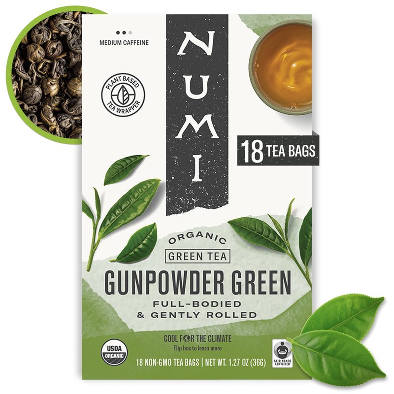 Numi Gunpowder Green, 18Count Box Of Tea Bags