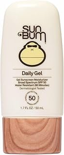 Sun Bum Daily SPF 50 Clear Gel Face Sunscreen - Broad Spectrum Moisturizing Facial Sunscreen with Vitamin E - Vegan and Hawaii 104 Act Compliant (Without Octinoxate & Oxybenzone) - Travel Size 1.7 oz