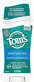 Toms of Maine Deod Stk Unscented Long Lasting, 2.25 oz