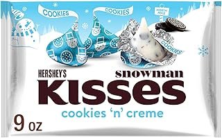 HERSHEY'S KISSES Cookies 'n' Creme, Christmas Candy Bag, 9 oz