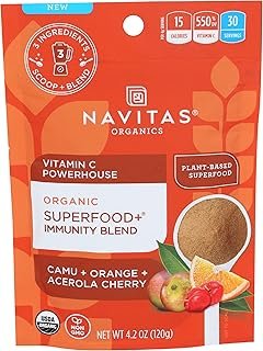 Navitas Organics Organic Superfood+ Immunity Blend, Gluten Free, Non GMO, 4.2 Ounce (Pack of 1)