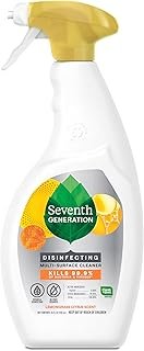 Seventh Generation Disinfecting Spray Multi Purpose Cleaner Lemongrass Citrus Disinfectant Cleaner 26 oz (Packaging May Vary)