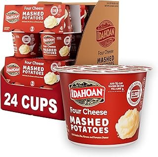 Idahoan Four Cheese Instant Mashed Potatoes 1.5 oz Cup, (24 count)