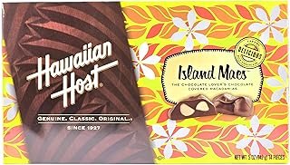 Hawaiian Host Island Macs Tiare Milk Chocolate Covered Macadamia Nuts 5 oz Boxes (1 Box)