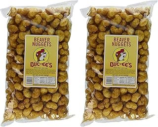 Buc-ee's Famous Beaver Nuggets Sweet Corn Puff Snacks, 13 Ounces (Pack of Two 13 Ounce Bags - 26 Ounces Total))