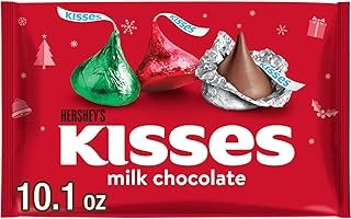 HERSHEY'S KISSES Milk Chocolate, Christmas Candy Bag, 10.1 oz
