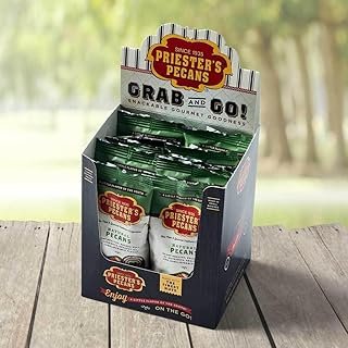 Priester's Premium Natural Pecan Snacking Packs - Heart-Healthy 1 oz Bags, Pack of 12, Healthy Snacks & Convenient Snack Pack for On the Go Living - Perfect Nutritious Treats
