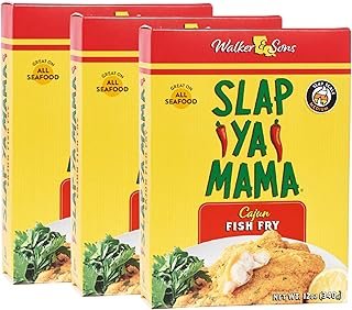 SLAP YA MAMA Cajun Fish Fry - 12 oz Box, Pack of 3, Certified Cajun, No MSG - Authentic Louisiana Fry Batter for Fish, Seafood, Vegetables & More
