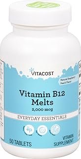 Vitacost Vitamin B12-2000 mcg - 50 Quickdots Sublingual Melts Tablets - Raspberry-Peach Flavor