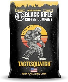 Black Rifle Coffee Company Tactisquatch, 40oz Bag, Ground Coffee Dark Roast - Roasted Blend Made from Arabica Beans - Colombian & Brazilian Beans - Veteran Founded & American Made