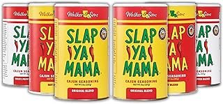 SLAP YA MAMA Cajun Seasoning Variety Pack - 8 oz Cans, 2 Original, 2 Hot, 2 White Pepper, All Natural, No MSG, Kosher - Louisiana Spices