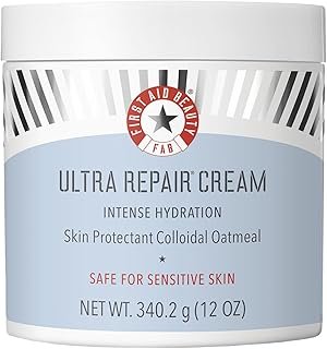 First Aid Beauty Ultra Repair Cream, Intense Hydration Whipped Colloidal Oatmeal, Clinically Proven to Strengthen Skin Barrier in 7 Days & Helps Relieve Eczema, Luxury Face & Body Moisturizer, 12 oz