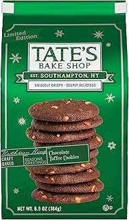 Tate's Bake Shop Chocolate Toffee Cookies, Limited Edition Holiday Cookies, 6.5 oz