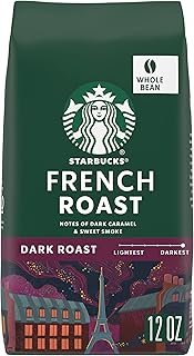 Starbucks Whole Bean Coffee, Dark Roast Coffee, French Roast, 100% Arabica, 1 bag (12 oz)