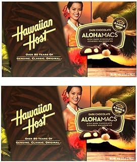 Dark Chocolate Covered Macadamia Nuts by Hawaiian Host (2 Boxes)