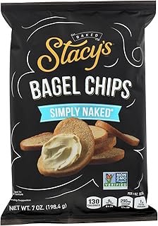 Stacy's PITA CHIPS, Bagel Chips,Simply Naked, Pack of 12, Size 7 OZ - No Artificial Ingredients GMO Free