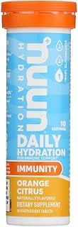 Nuun Immunity Orange Citrus Electrolyte Drink Tablets, 10 Tablets (Pack of 8)