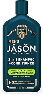 JASON Men's Calming 2-in-1 Shampoo and Conditioner, 12 oz