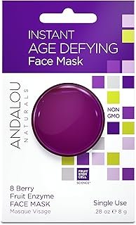 Andalou Naturals Instant Age Defying 8 Berry Fruit Enzyme Face Mask Pod, 0.28 Ounce