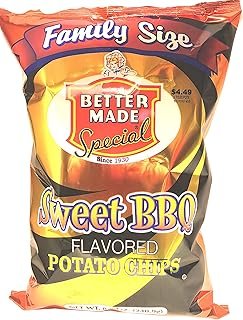 Better Made Family Size Sweet BBQ flavored potato chips 8.5-ounce bag
