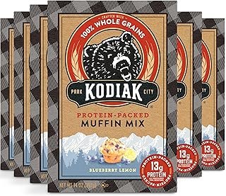 Kodiak Cakes Power Bake, Protein Muffin Mix, Blueberry Lemon, 14 Ounce (Pack of 6)