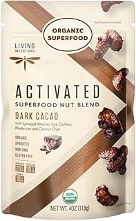 Living Intentions Activated Superfood Nut Blends, Gluten Free, Vegan, Organic, Paleo, Dark Cacao, 4 Ounce