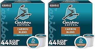 Caribou Coffee Caribou Blend, Single-Serve Keurig K-Cup Pod, Medium Roast Coffee, 44 Count (Pack of 2)