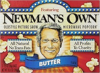 Newman's Own Old Style Picture Show Microwave Popcorn,Butter, 3 Count (Pack of 1)