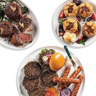 Deluxe Gift Package (4 Bacon-Wrapped Filet Mignons, 4 Steak Burgers, 4 Gourmet Jumbo Franks, 4 Potatoes au Gratin, 4 Caramel Apple Tartlets, 1 jar Omaha Steaks Seasoning)