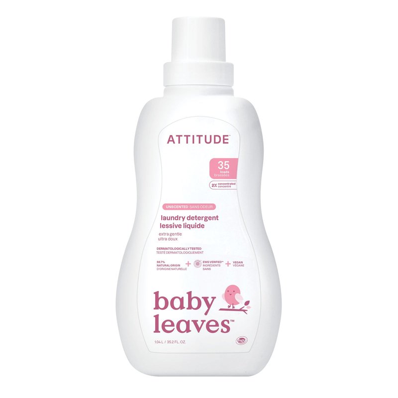 ATTITUDE Baby Laundry Detergent - EWG VERIFIED, Hypoallergenic, Vegan & Cruelty-free
