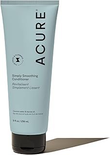 Acure Simply Smoothing Conditioner - Hydrating & Moisturizing Conditioner for Women & Men, Detangling & Softening for Dry, Frizzy, Damaged, Thin & Thick Hair, Sulfate & Paraben Free, Vegan - 8 fl oz