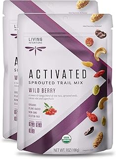 Living Intentions Organic Wild Berry Trail Mix – NonGMO – Gluten Free – Vegan – Paleo - 7 Oz (Pack of 2)