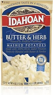 Idahoan Butter and Herb Mashed Potatoes 4 oz. (Pack of 6)
