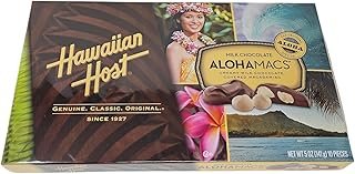 Hawaiian Host AlohaMacs – Premium Milk Chocolate Covered Macadamia Nuts – Hand-Selected Macadamias, A Taste of Hawaii – 10 Pieces (5oz)