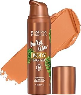 Physicians Formula Butter Glow Body Bronzer, Waterproof & Transfer-Proof, Sunless Bronze Perfection, Ultra-Creamy & Skin-Perfecting Formula for a Radiant Glow, Cruelty Free - Light/Medium