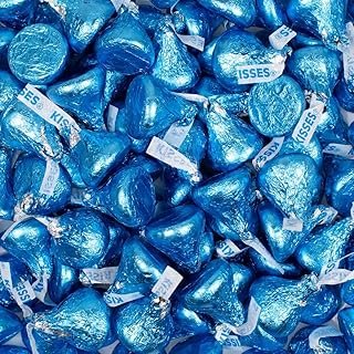 90 Pcs Blue Candy Hershey's Kisses Milk Chocolate