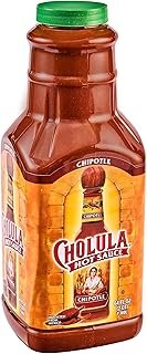 Cholula Chipotle Hot Sauce, 64 fl oz - One 64 Fluid Ounce Bulk Container of Chipotle Pepper Sauce, Made with Chipotle, Arbol and Piquin Peppers, Perfect for Burgers, Wings, Hummus and More