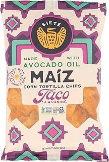 Siete Family Foods Taco Seasoning Maiz Tortilla Chips, 7.5 Oz